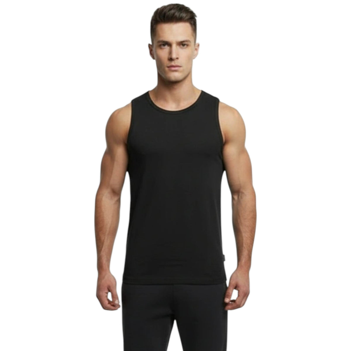 Men's Plain Tank Top,Black