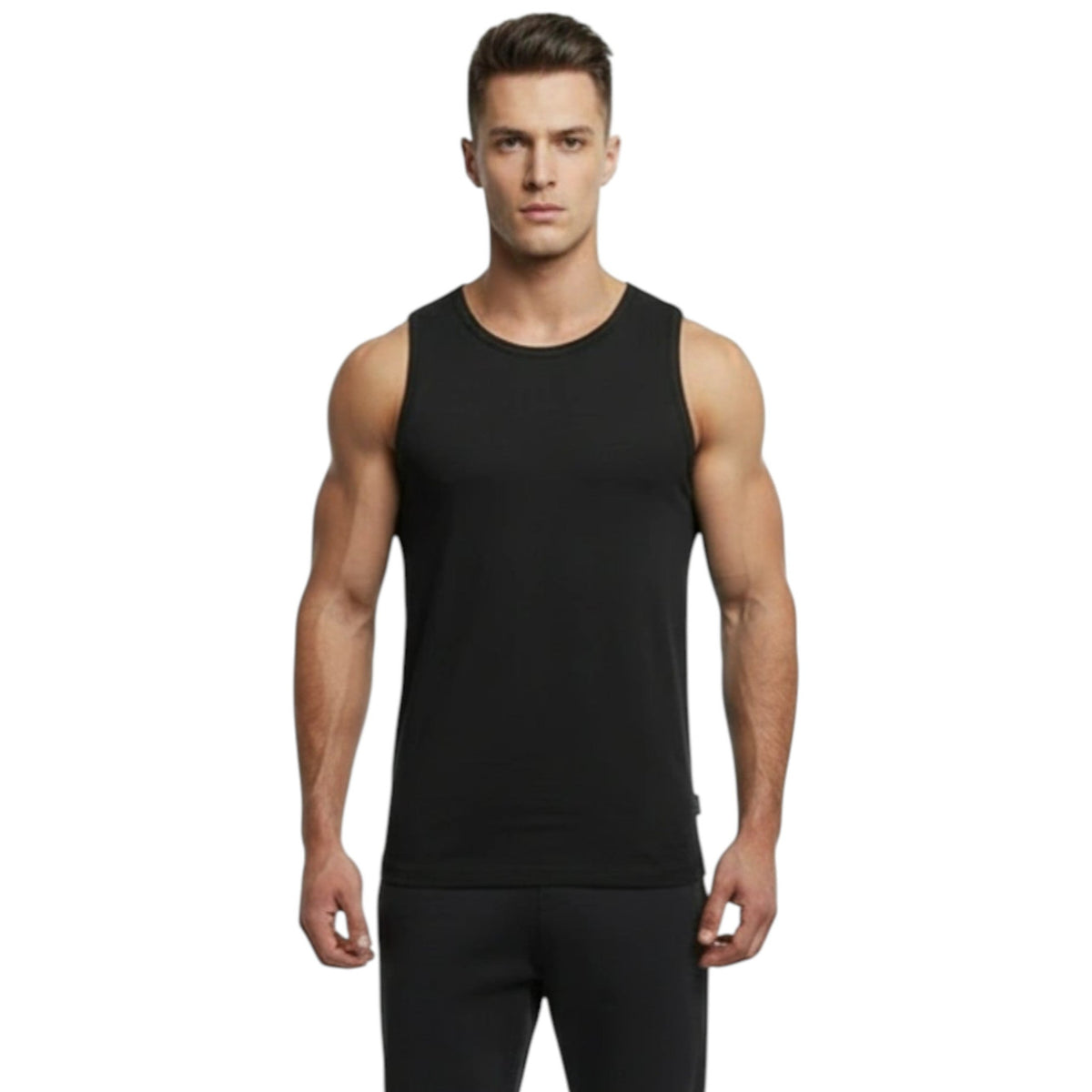 Men's Plain Tank Top,Black