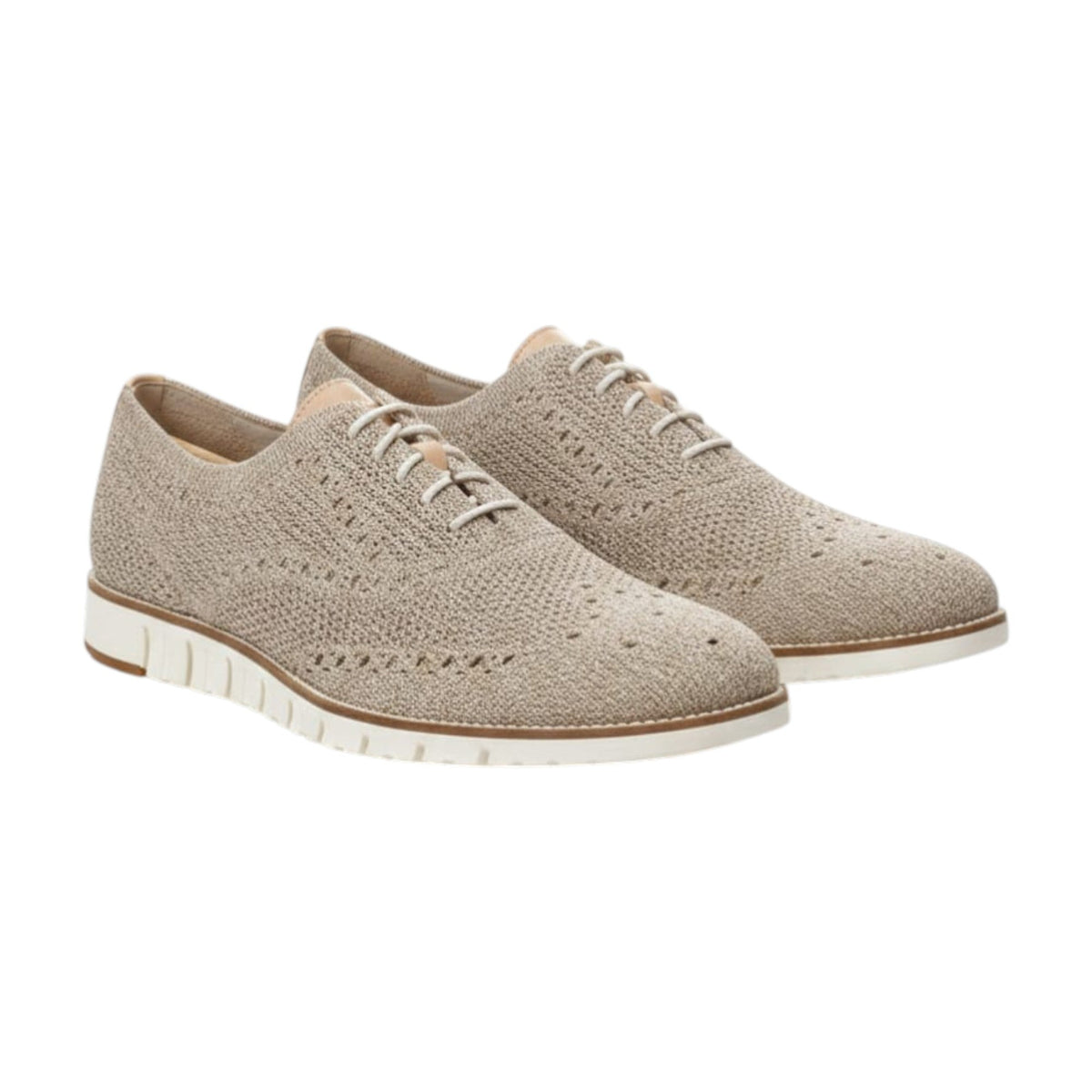 Men's Textured Classic Shoes,Beige