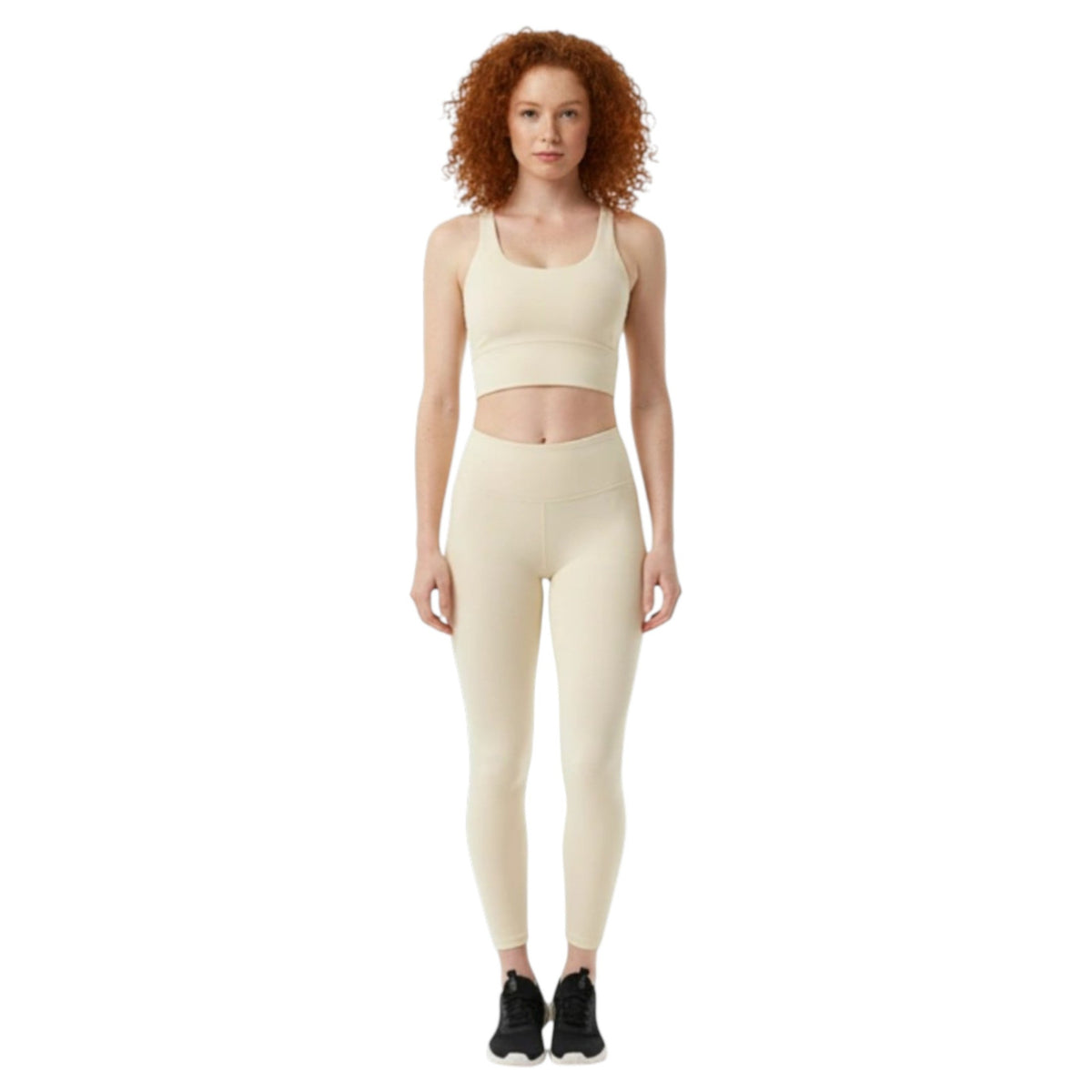 Women's Plain Sport Bra,Cream Yellow
