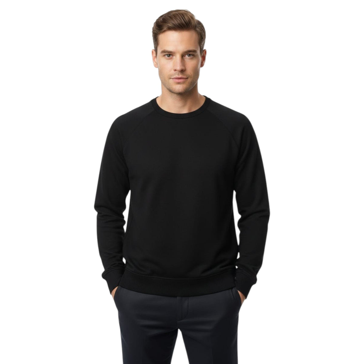 Men's Plain Solid Sweaters,Black