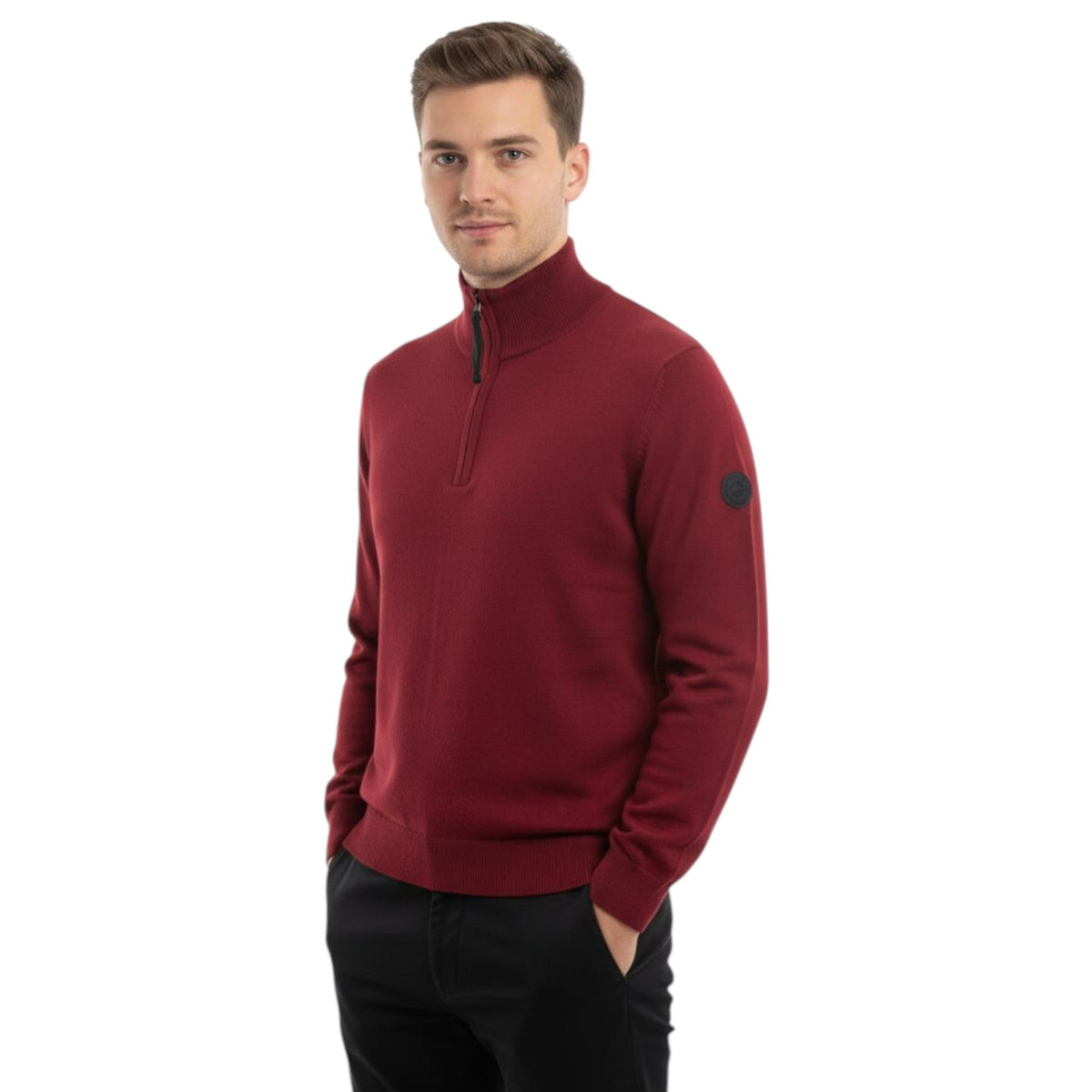 Men's Knitted Sweaters,Burgundy