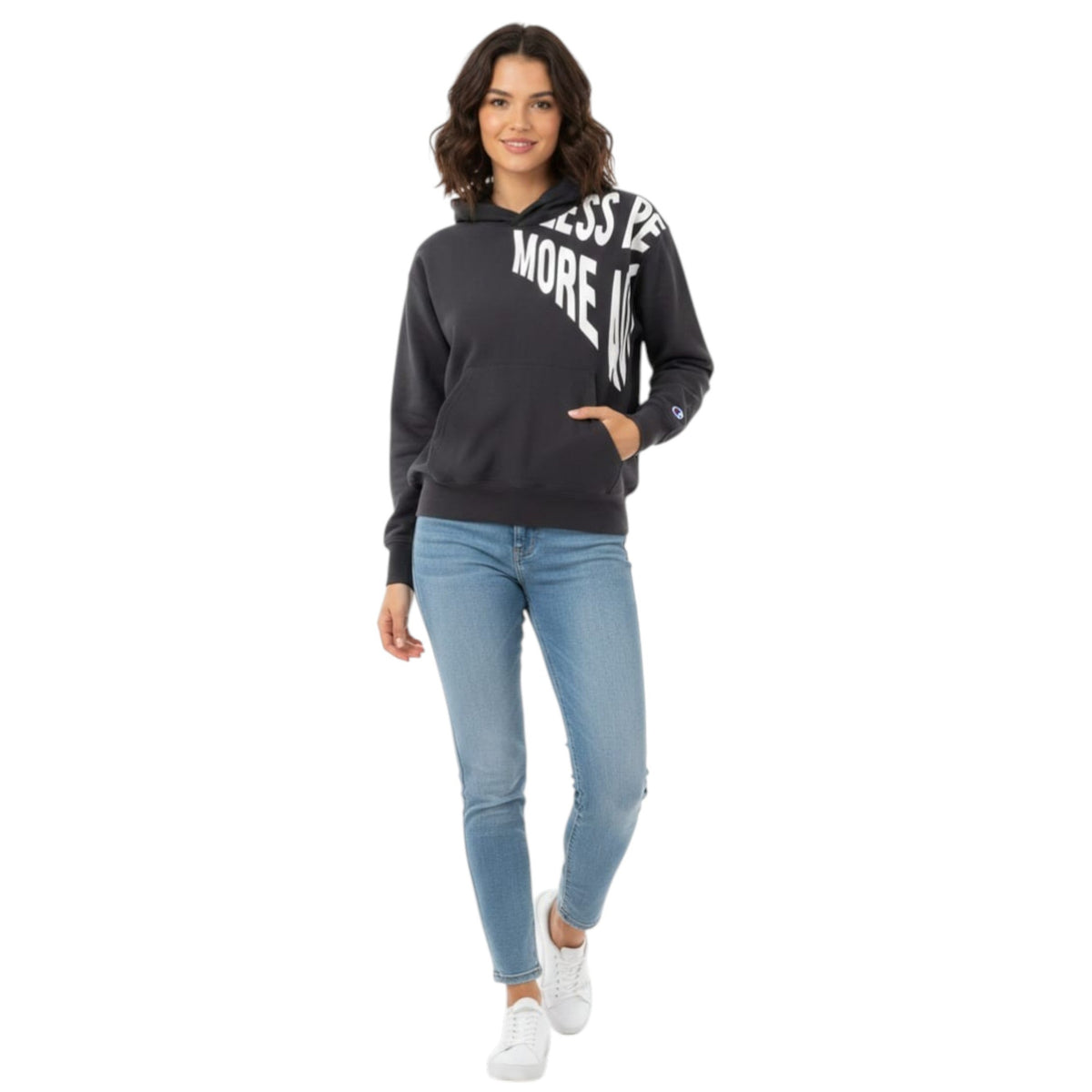 Women's Printed Hoodie,Grey