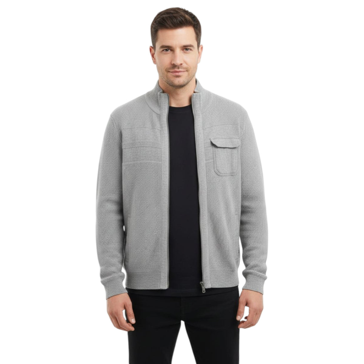 Men's Knitted Jacket,Grey