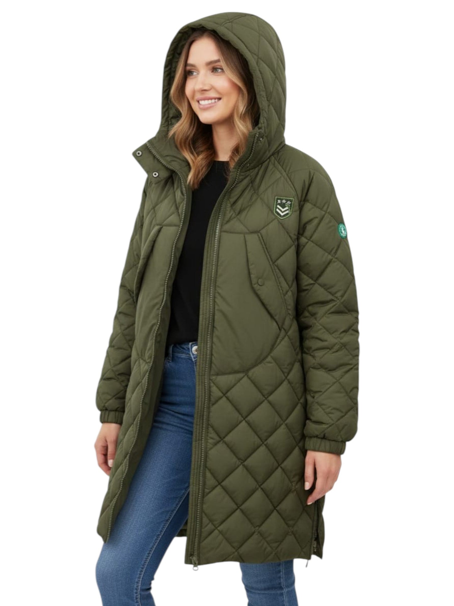 Women's Quilted Jacket,Olive
