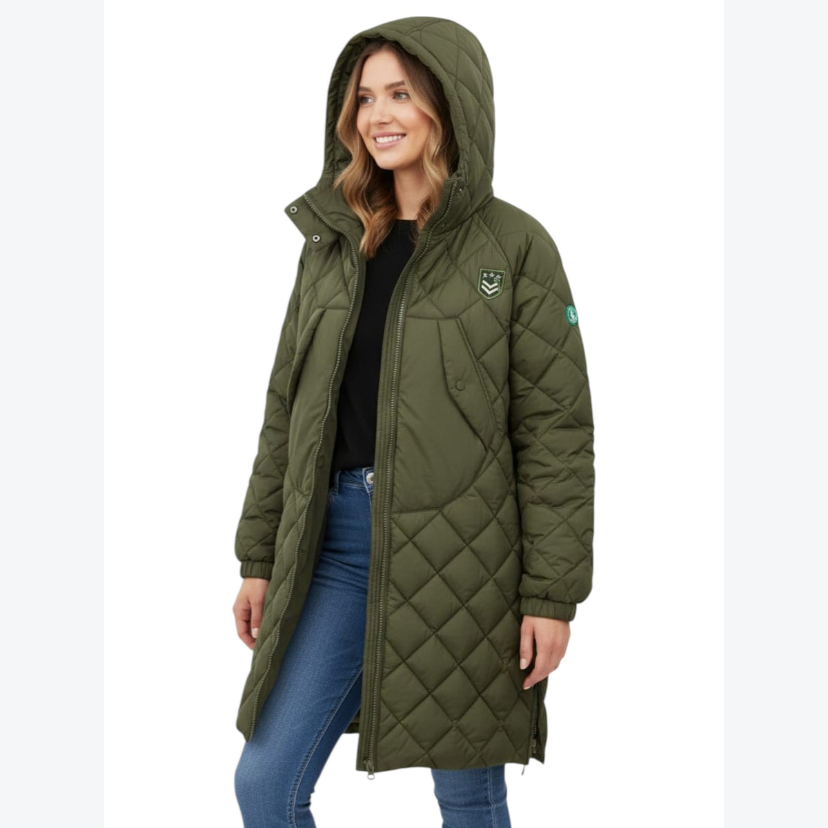 Women's Quilted Jacket,Olive