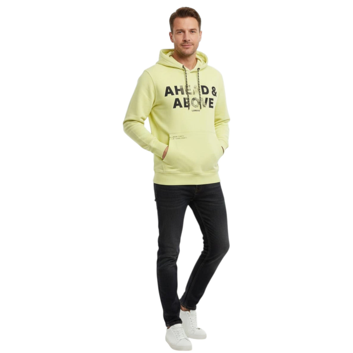 Men's Printed Hoodie,Light Green