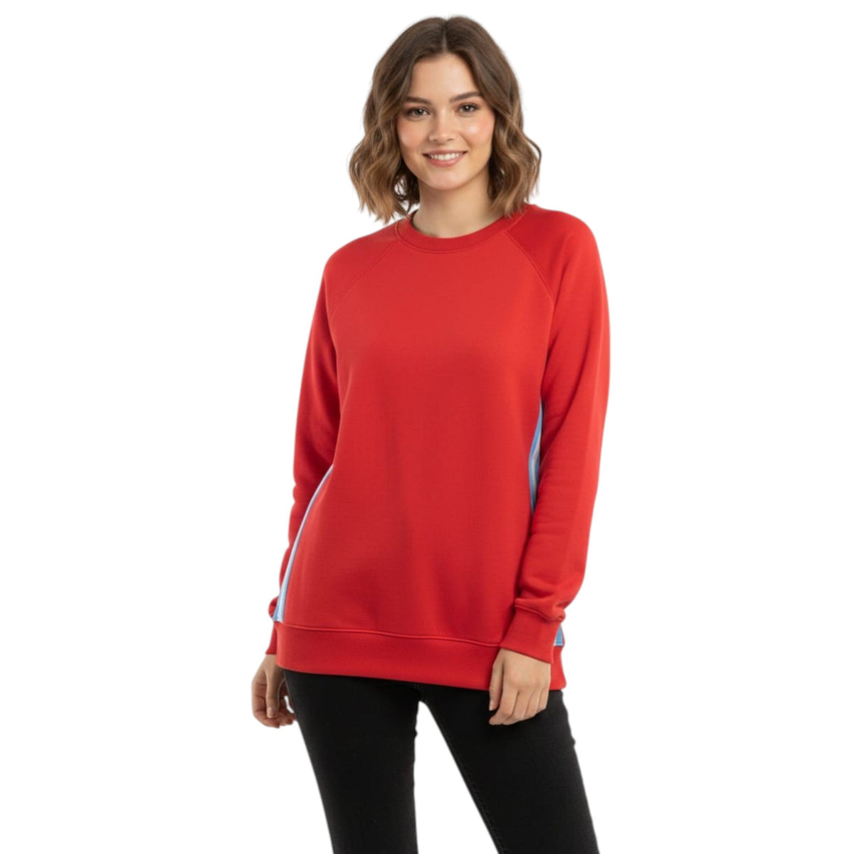 Women's Plain Solid Sweaters,Red