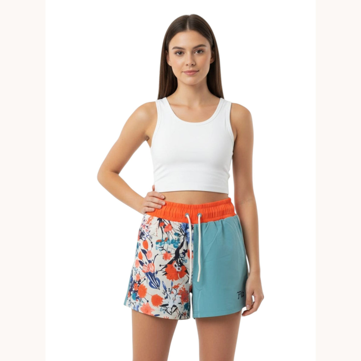 Women's Colorblocked Printed Short,Multi