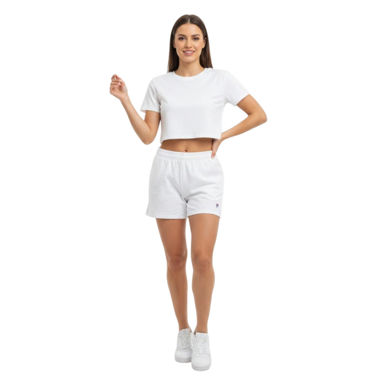 Women's Plain Sport Short,White