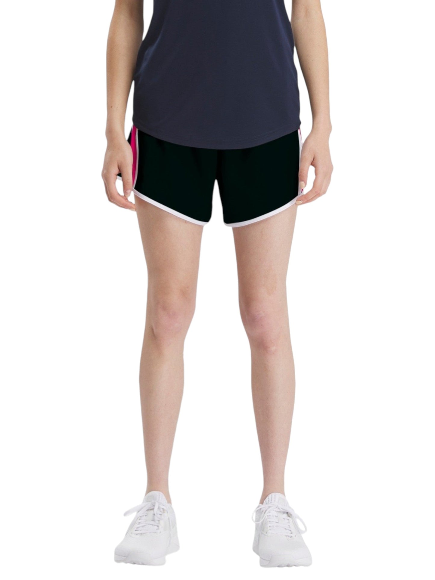 Women's Colorblocked Sport Short,Black