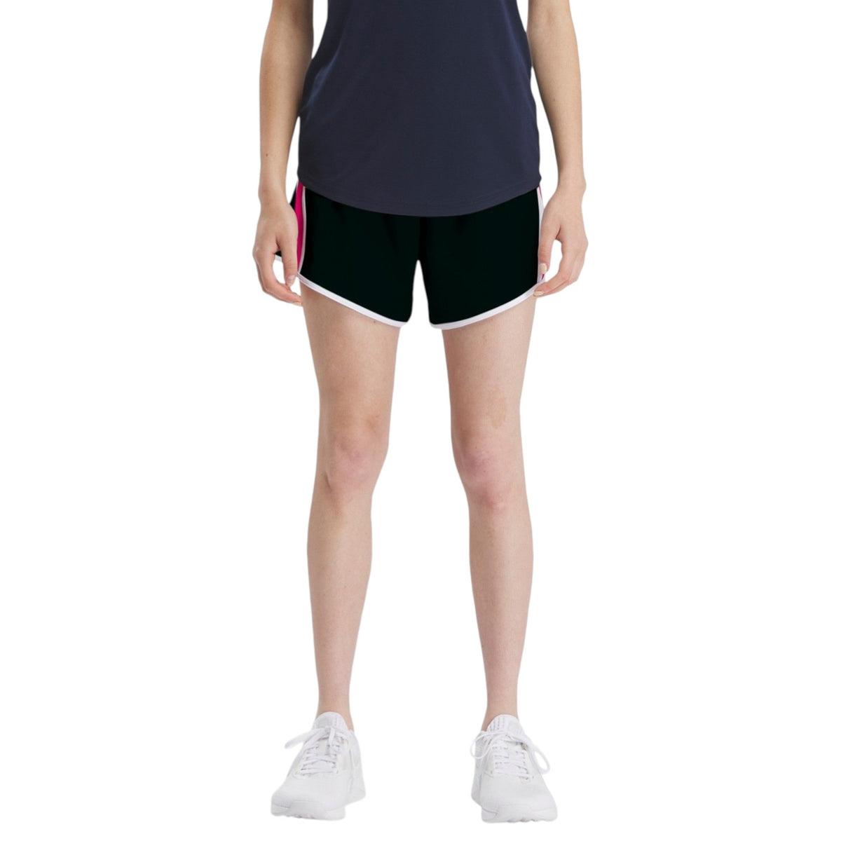 Women's Colorblocked Sport Short,Black