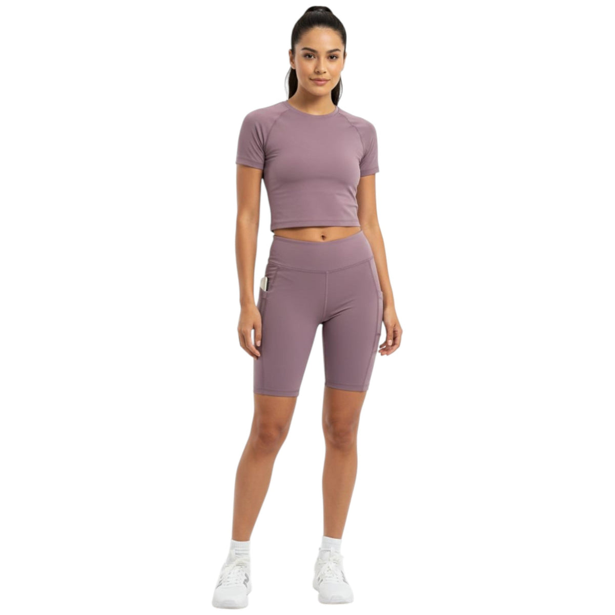 Women's Plain Sport Short,Dusty Mauve