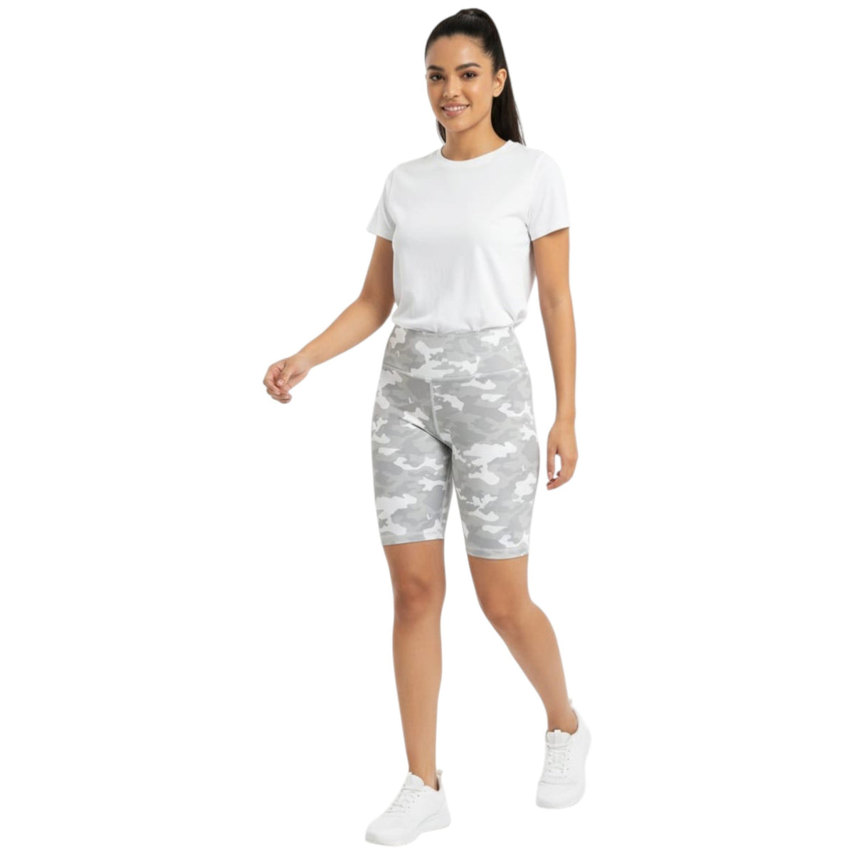 Women's Printed Sport Short,Grey