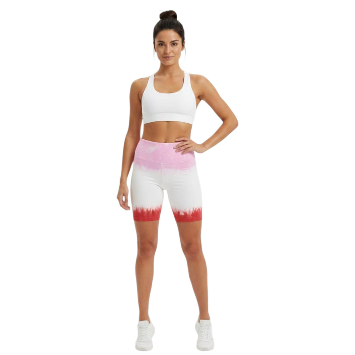 Women's Ombre Printed Sport Short,Pink