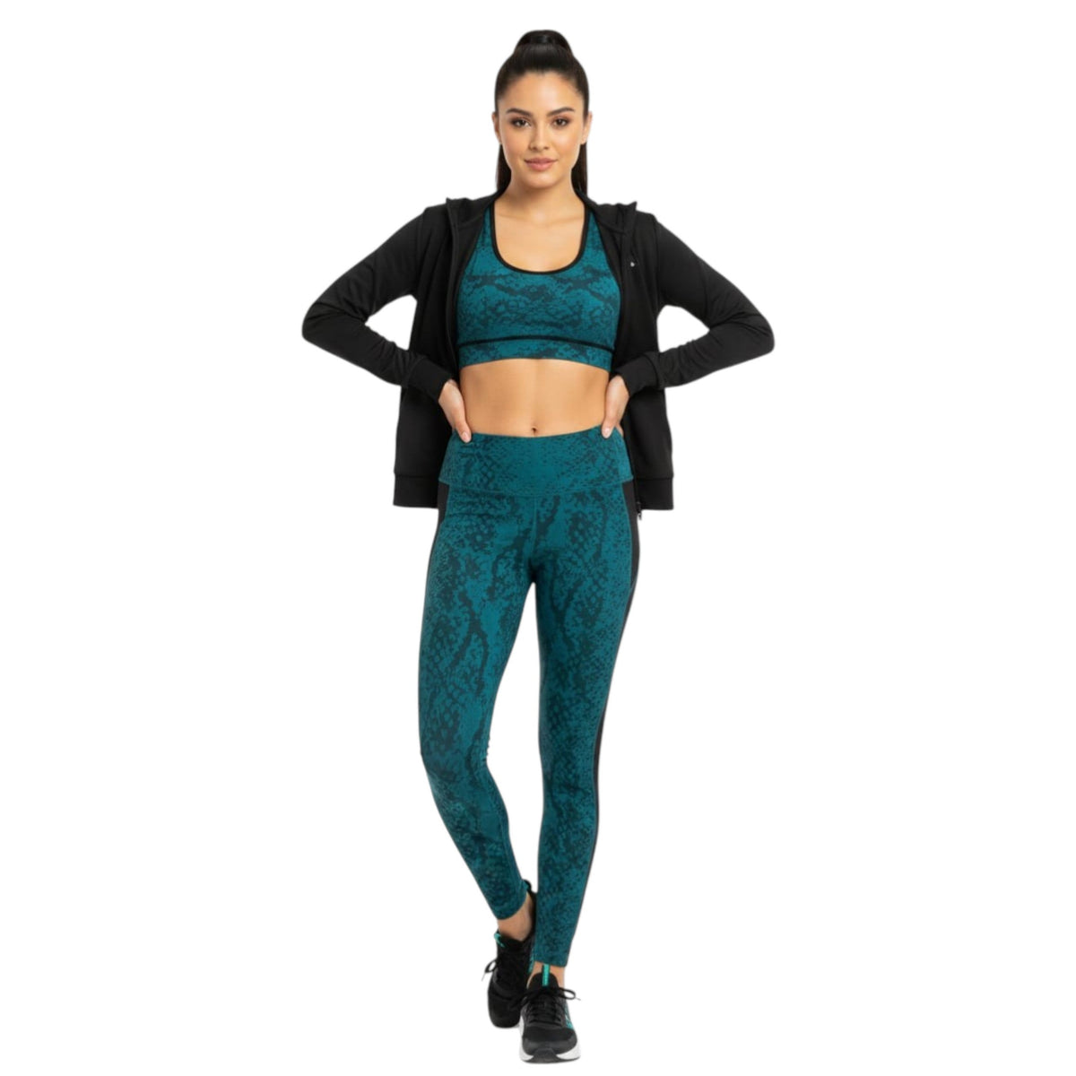 Women's Printed Legging,Dark Turquoise