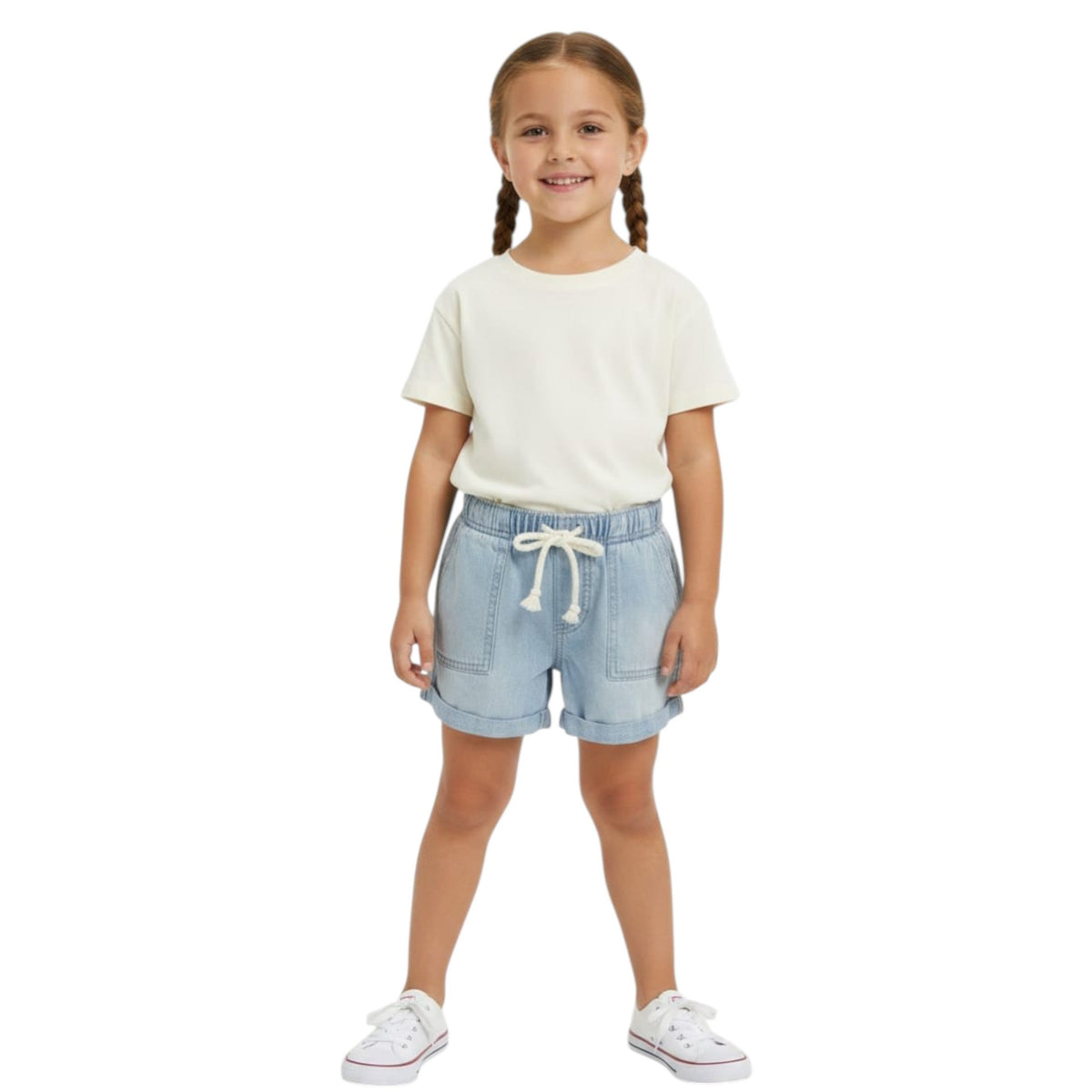 Kids Girl's Plain Short,Blue