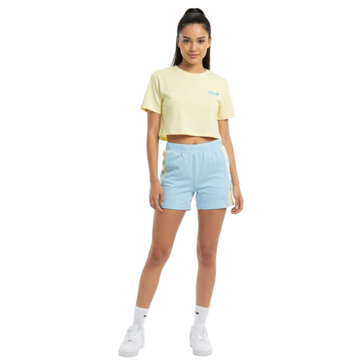 Women's Colorblocked Sport Short,Light Blue