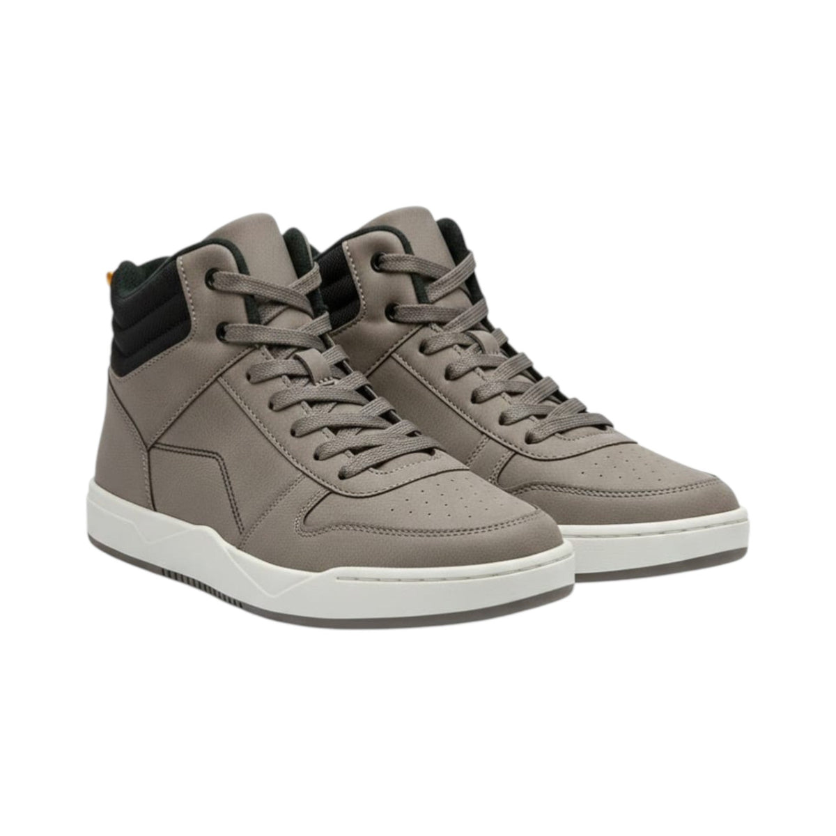 Men's Textured High Top Shoes,Dark Stone