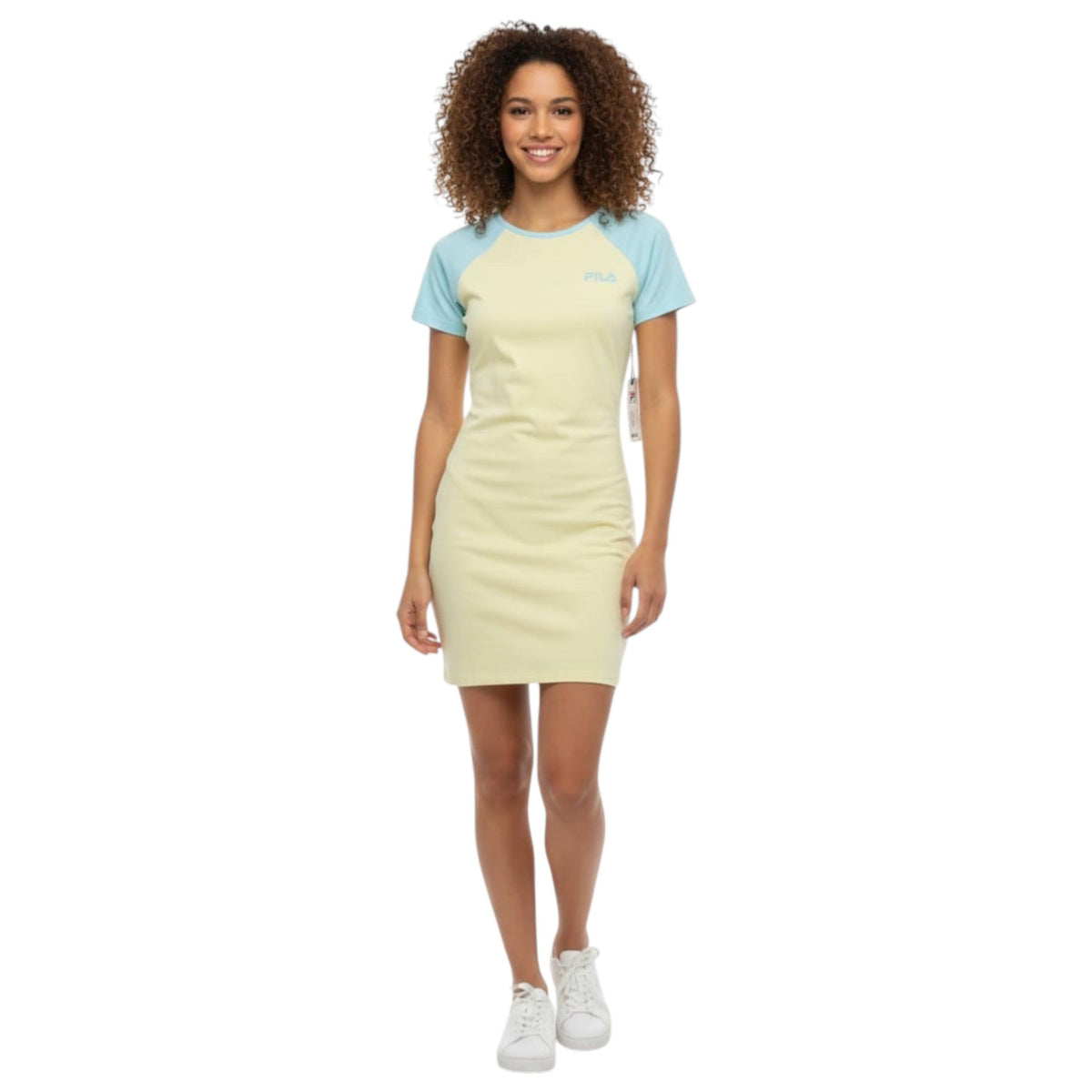 Women's Colorblocked Sport Dress,Yellow