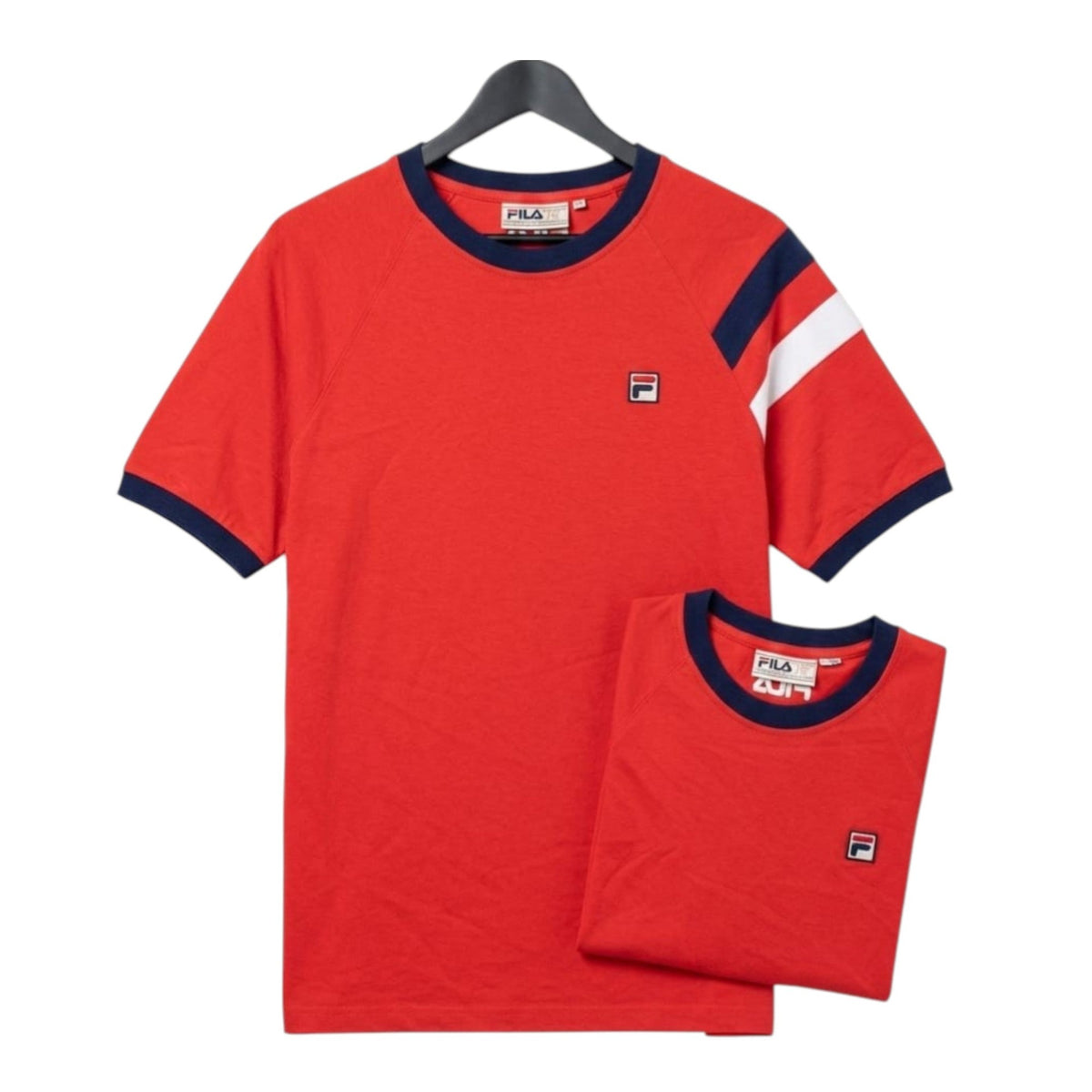 Men's Colorblocked Top,Red