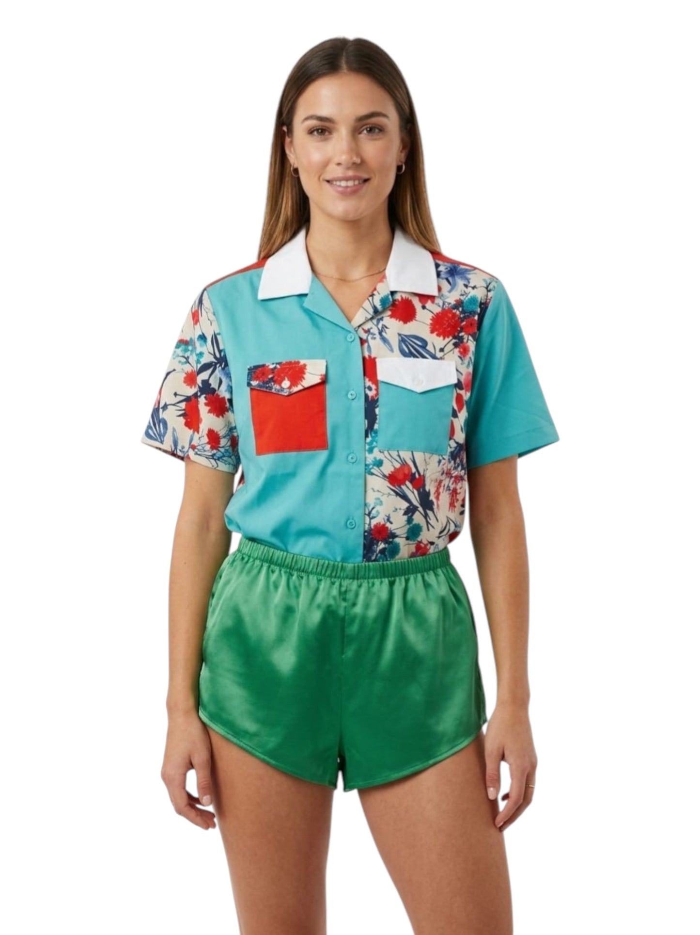 Women's Graphic Printed Chemise,Multi