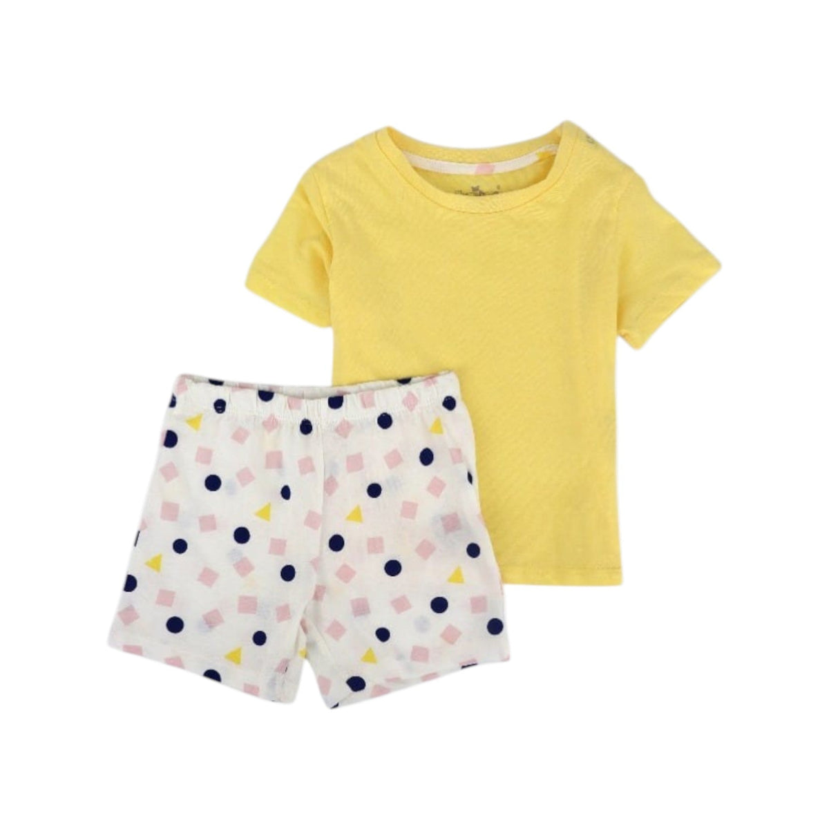 Kids Girl's Printed Set Top&Short,Yellow