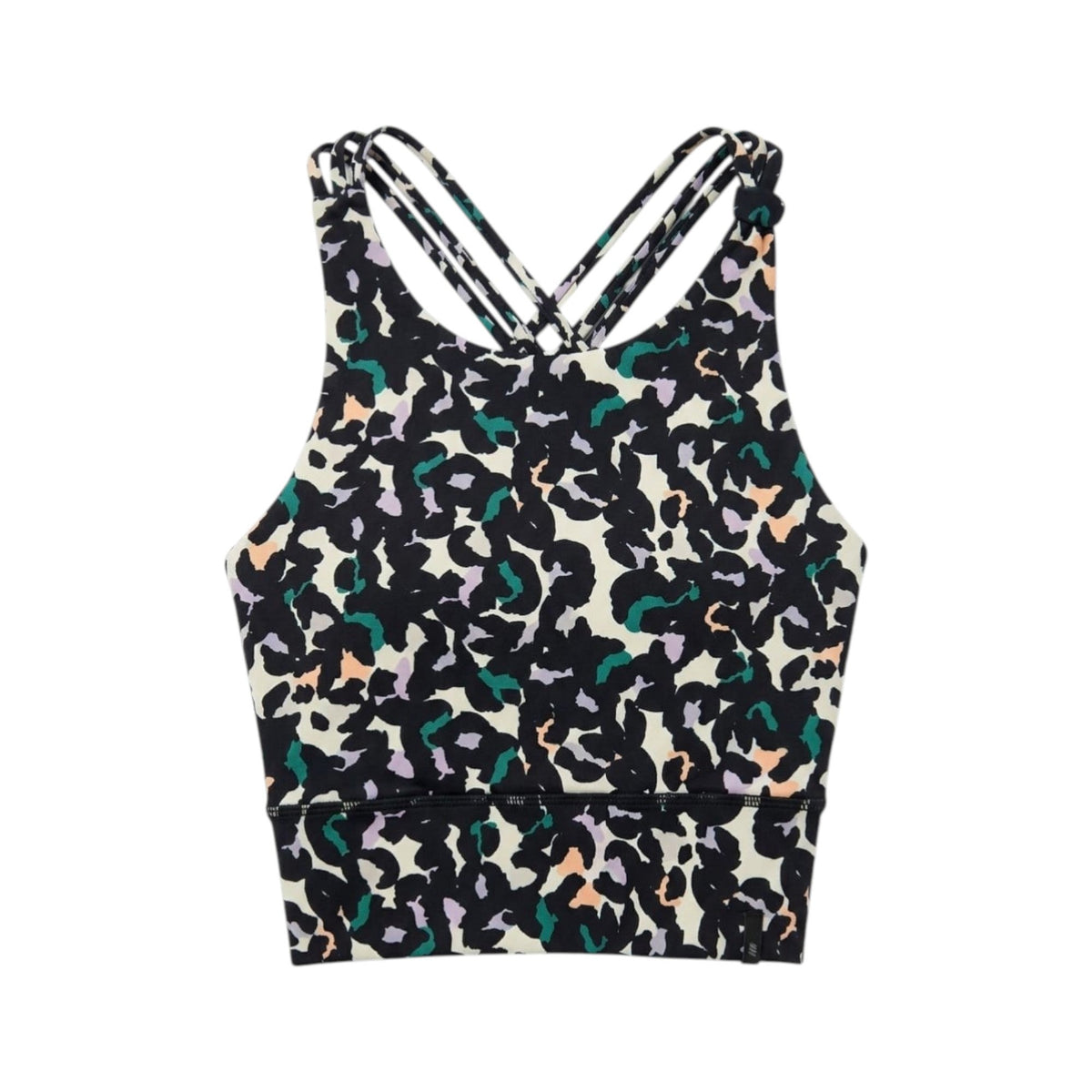 Women's Printed Sport Top,Black