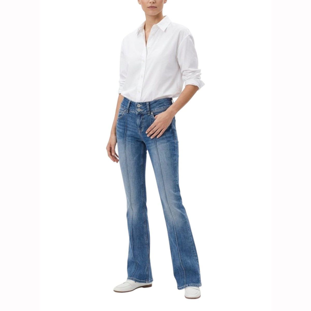 Women's Washed Jeans,Blue