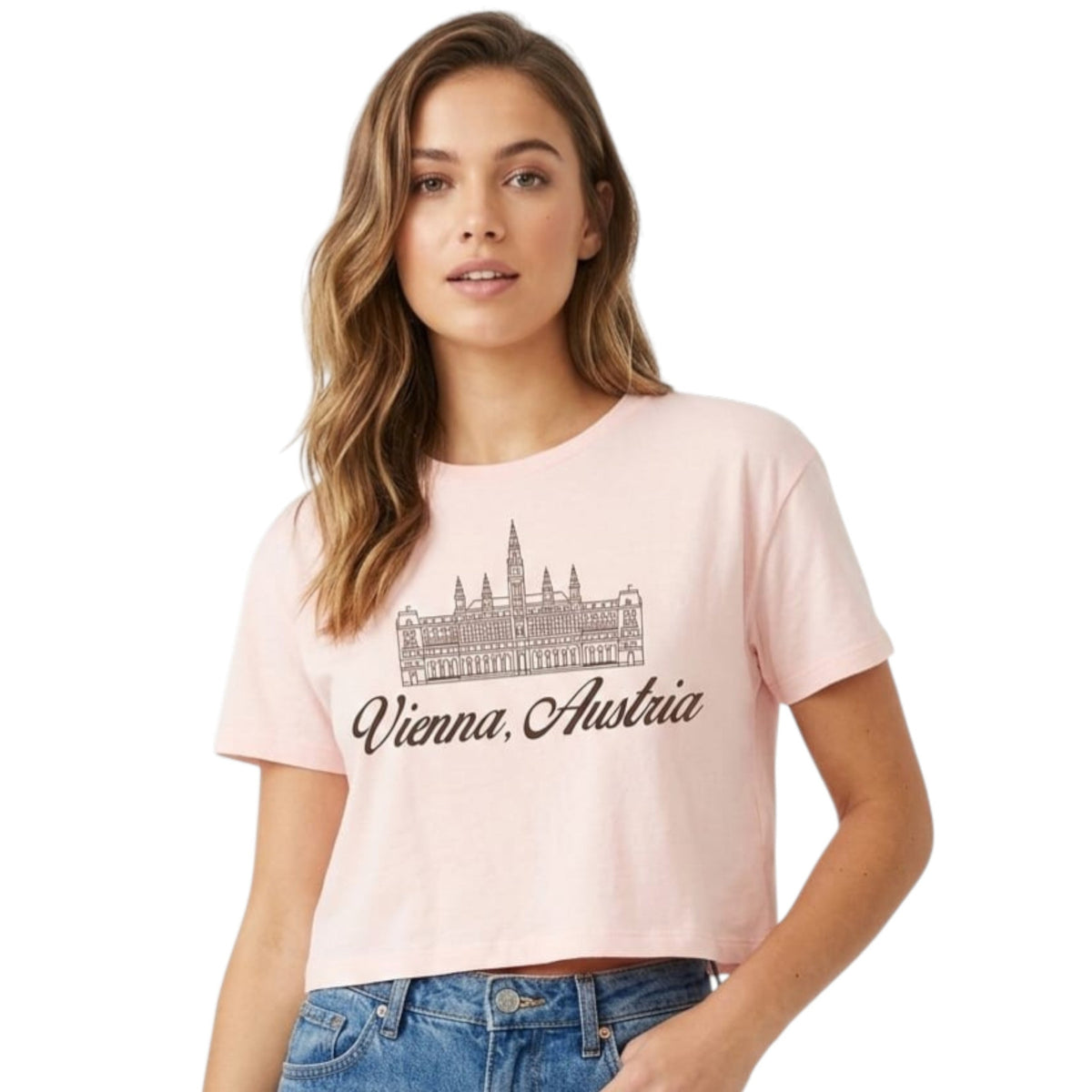 Women's Printed Top,Light Peach