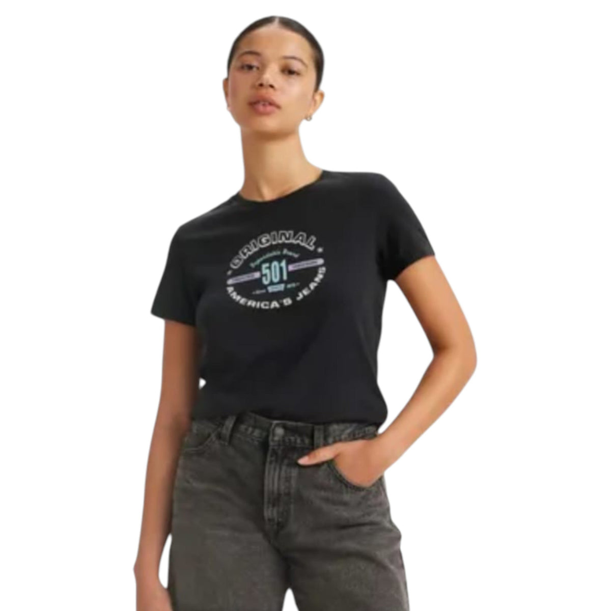 Women's Printed Top,Black