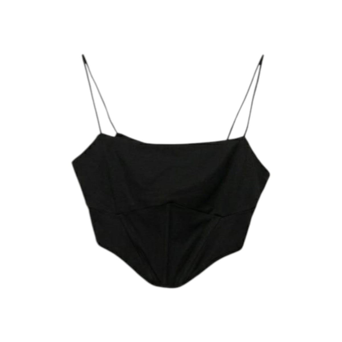 Womens Plain Mesh Shaped Crop Top,Black