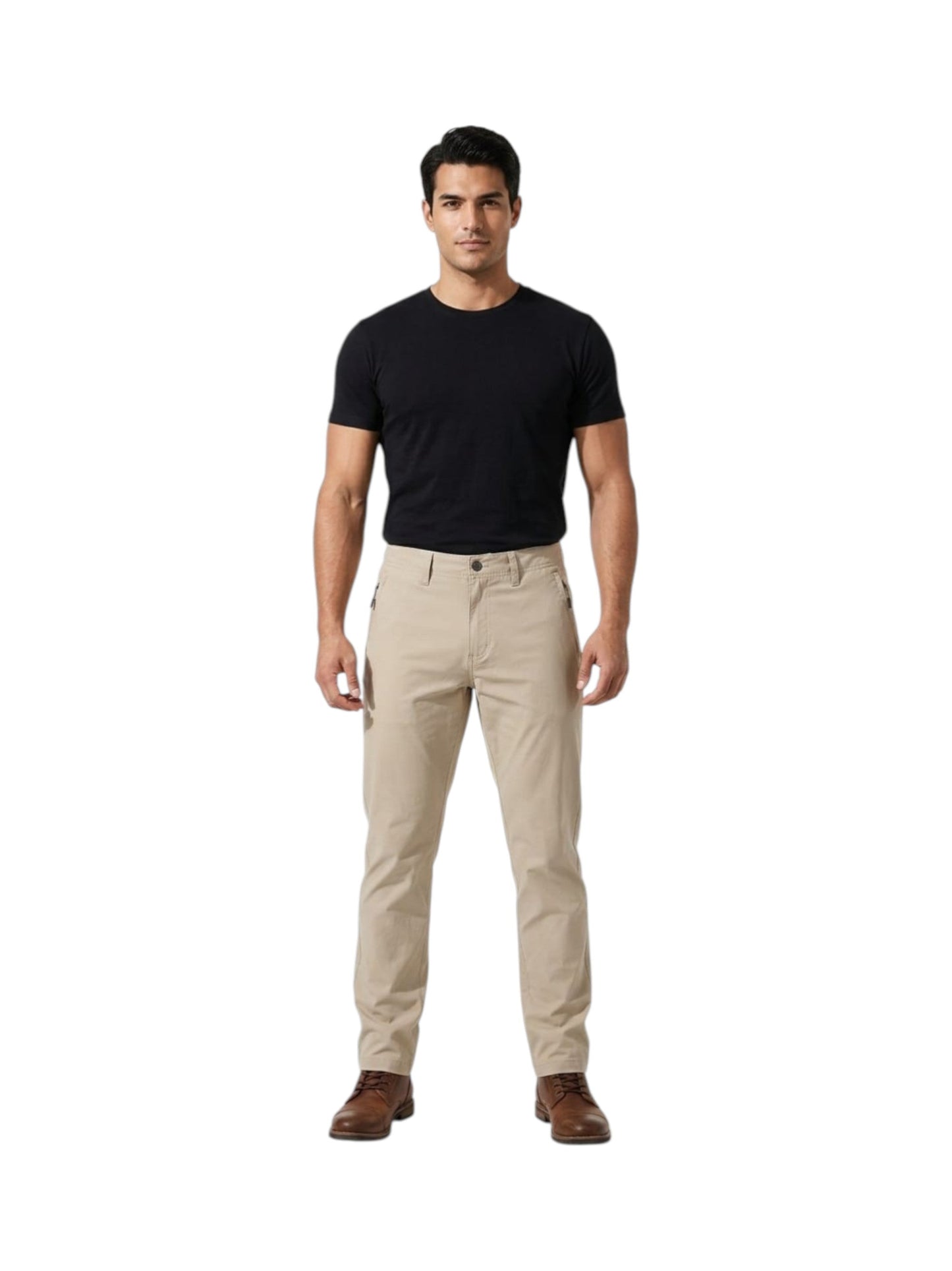 Men's Plain Pant,Beige
