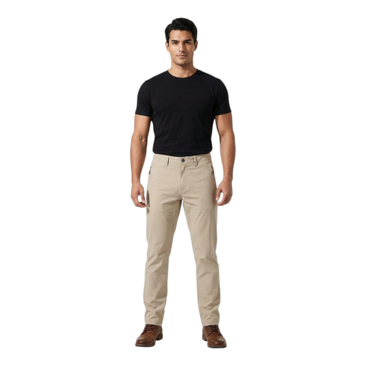 Men's Plain Pant,Beige