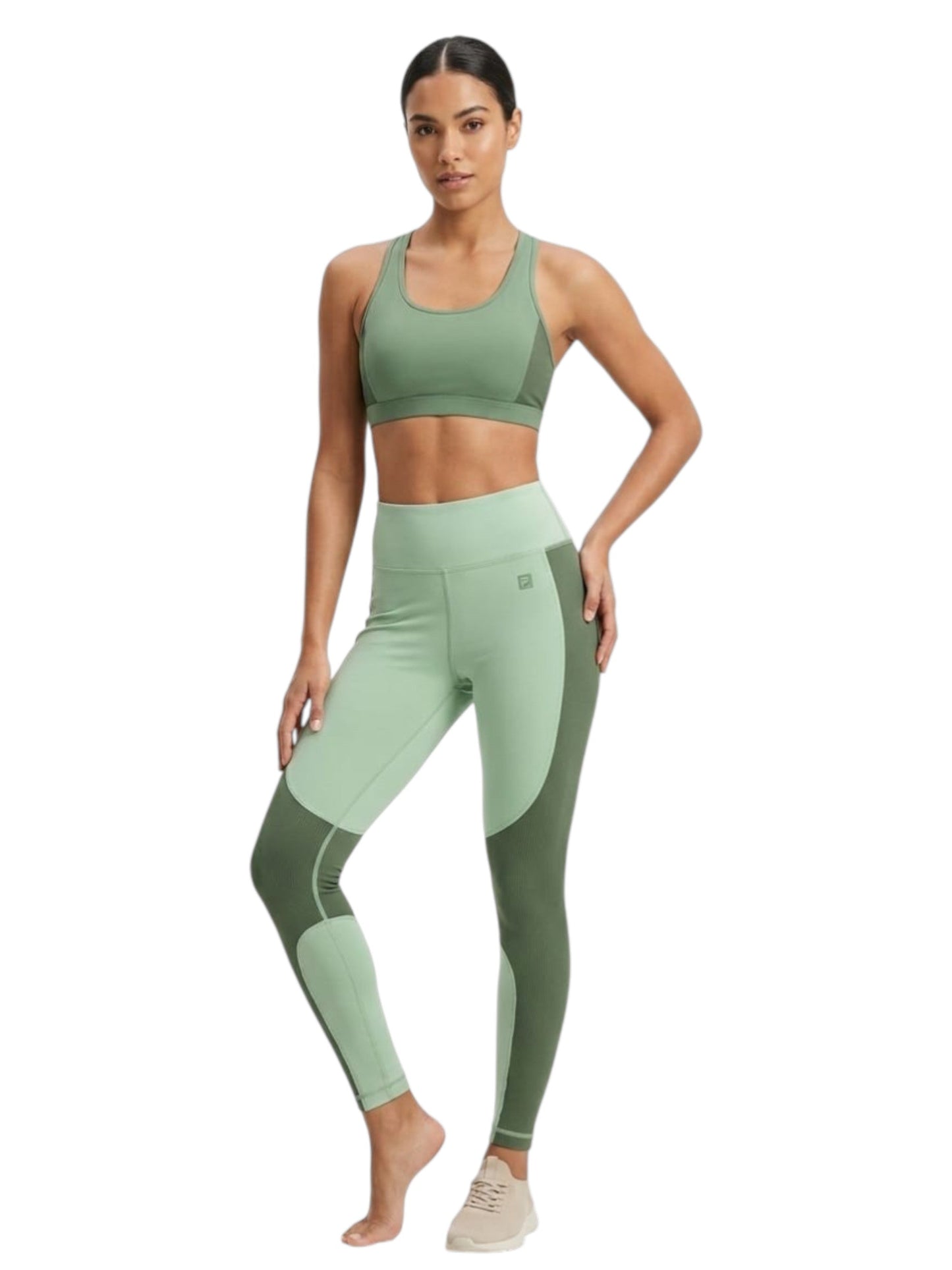 Women's Colorblocked Legging,Green