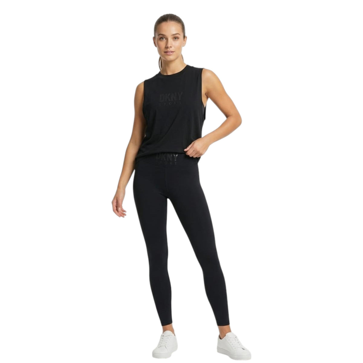 Women's Logo Printed Sport Top,Black