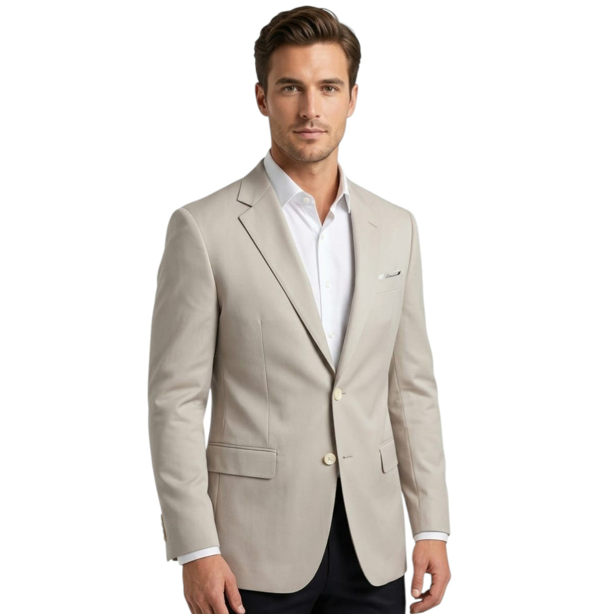 Men's Plain Blazer,Stone