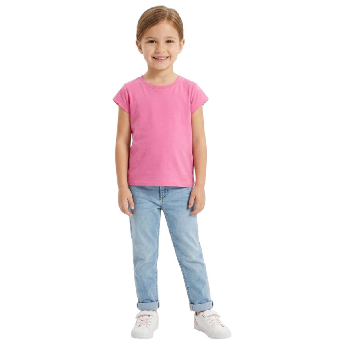 Kids Girl's Plain Top,Pink