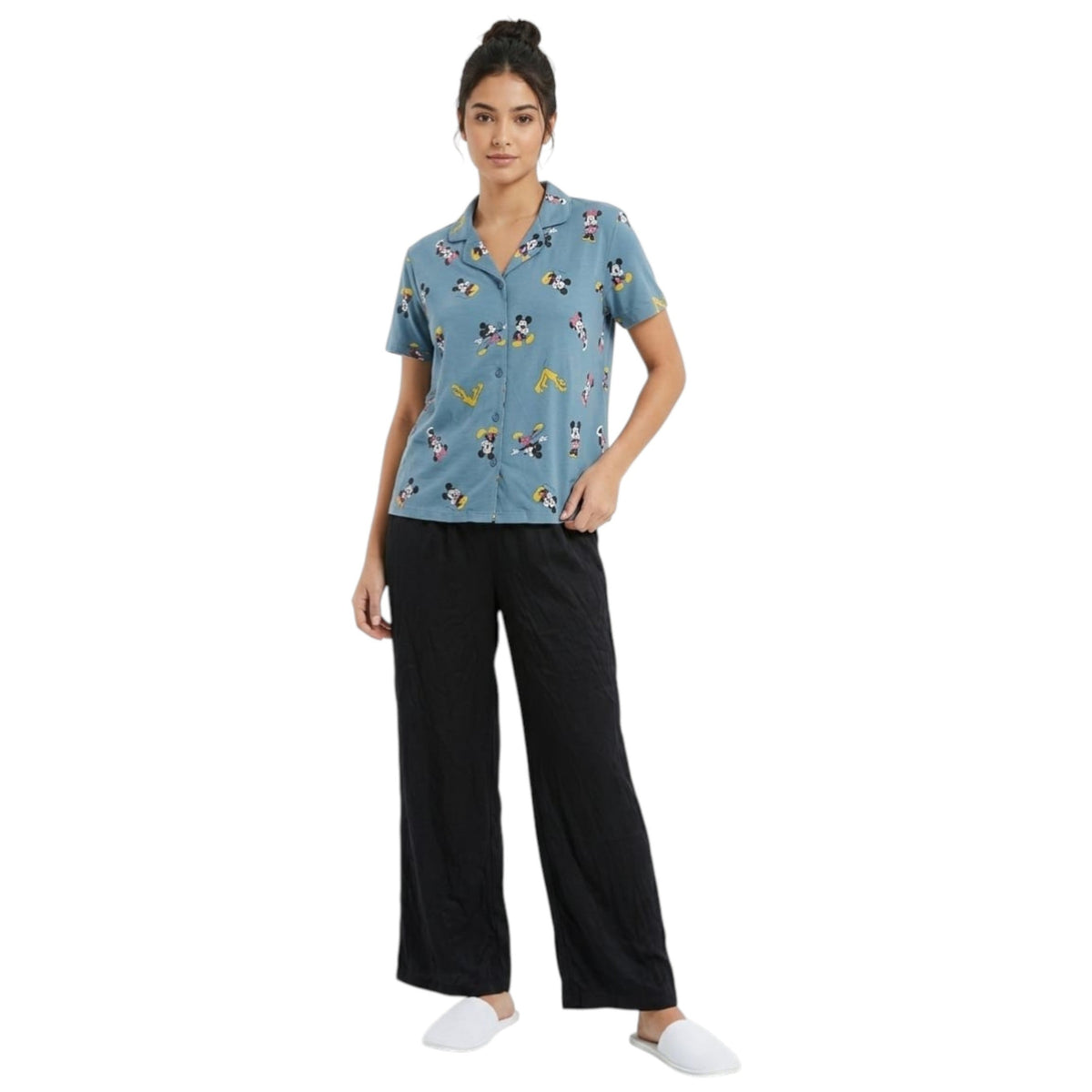 Women's Plain Sleepwear Pant,Black