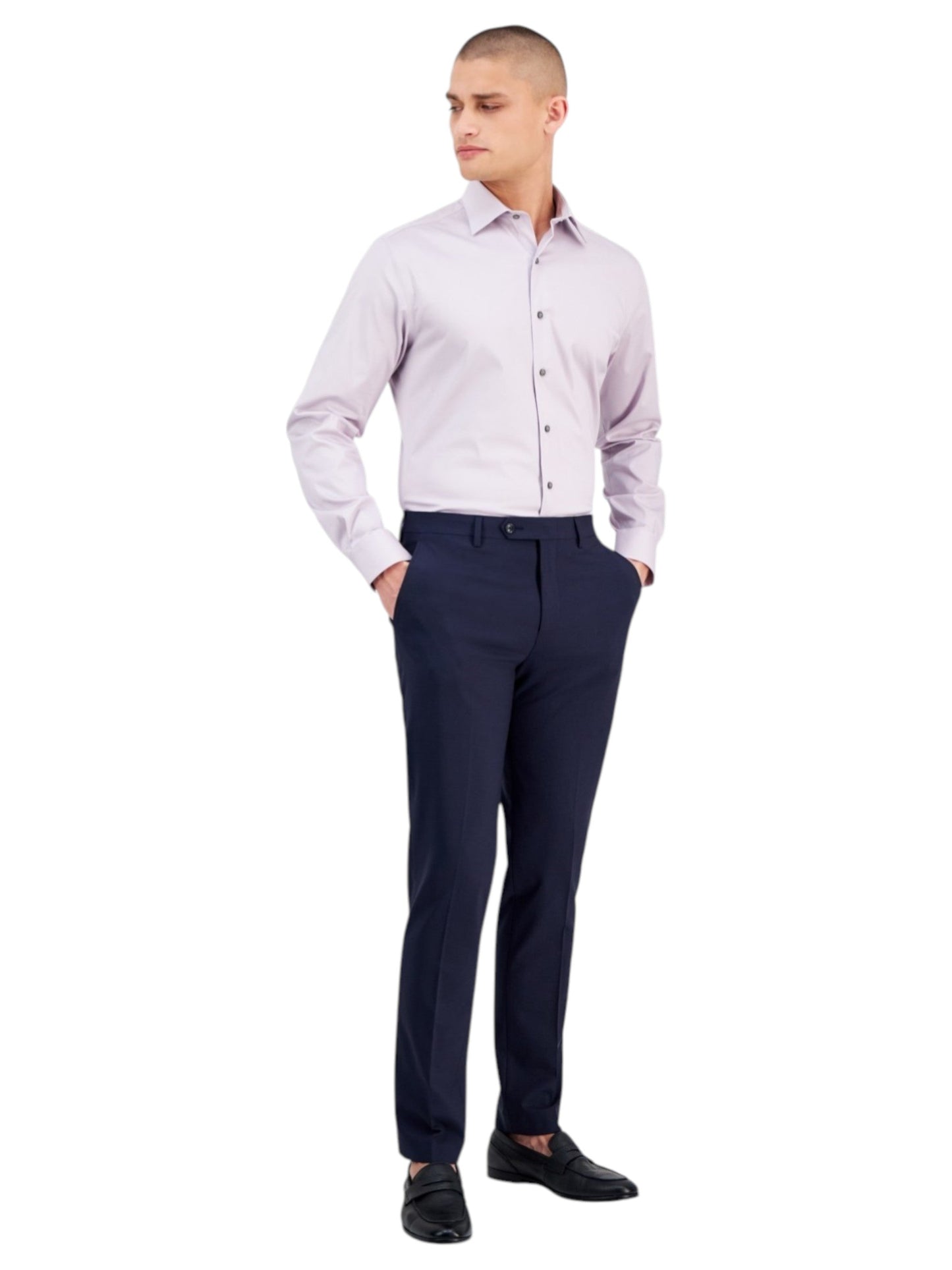 Men's Plain Dress Shirt,Lavender