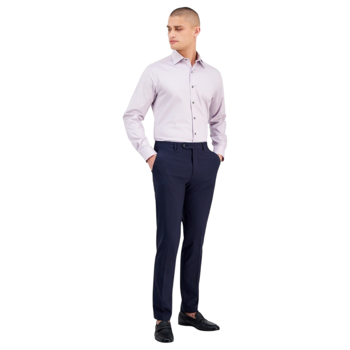 Men's Plain Dress Shirt,Lavender