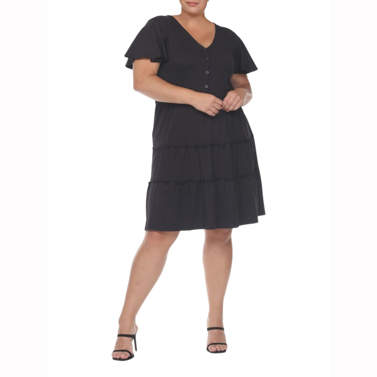 Women's Plain Dress,Black