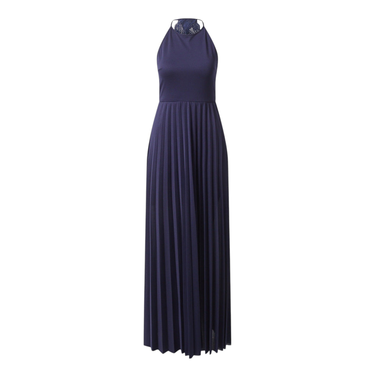 Women's Plain Ruffled Dress,Navy