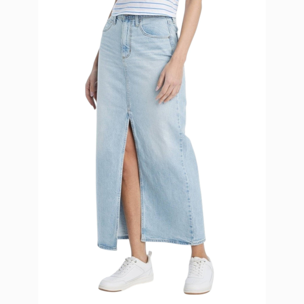 Women's Pllain Jeans Skirt,Blue