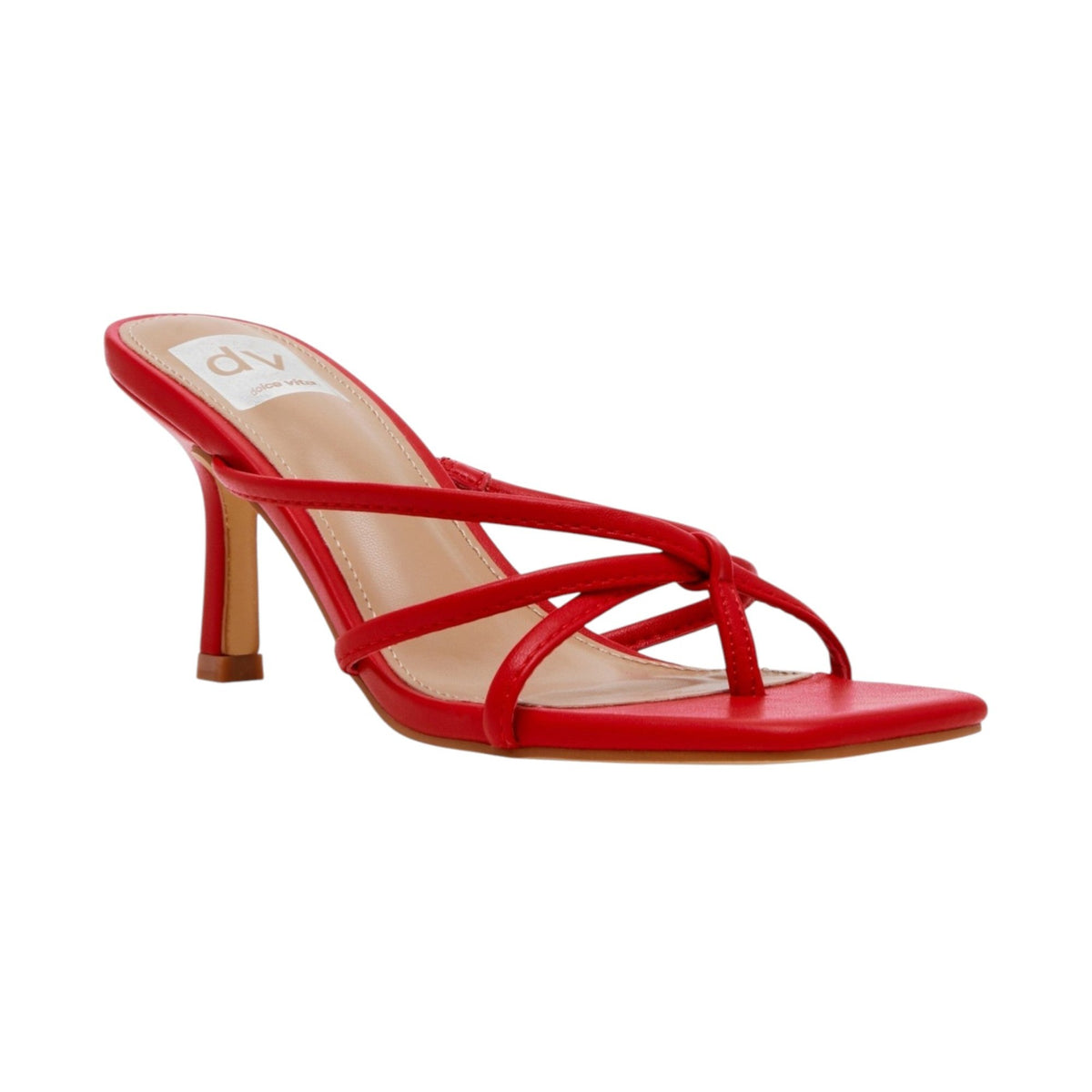 Women's Plain Heeled Shoes,Red