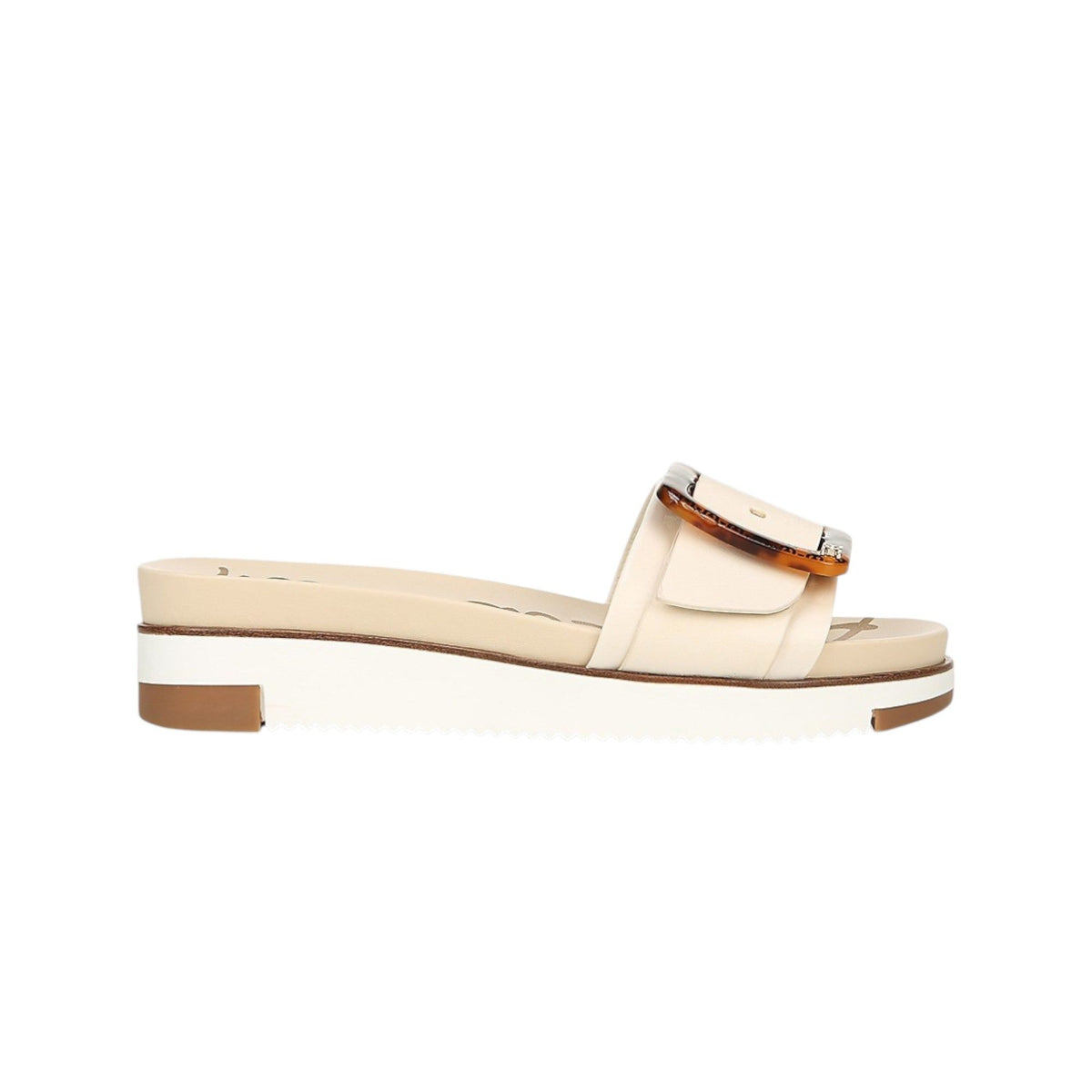Women's Front Buckle Shoes,Light Beige