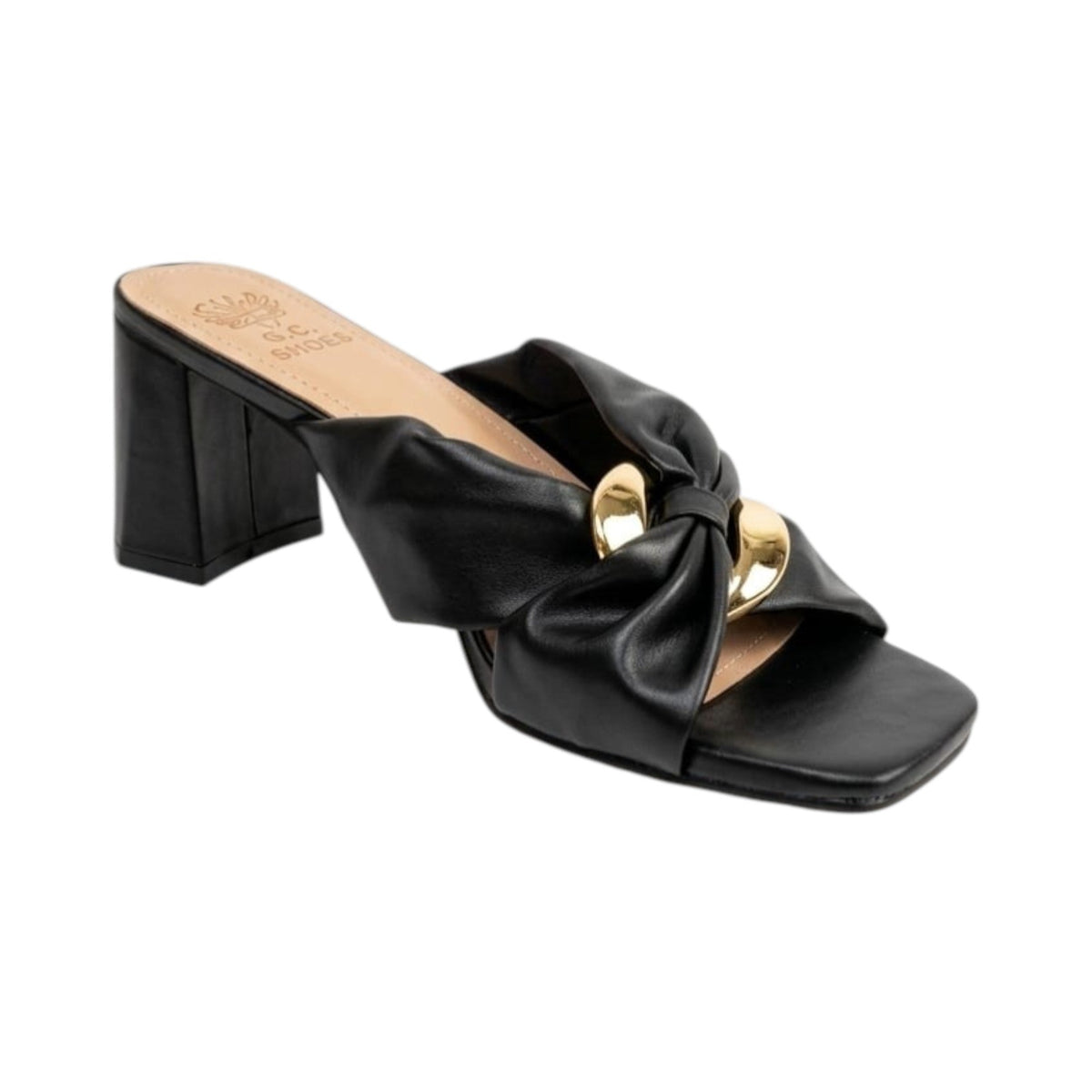 Women's Plain Heeled Shoes,Black