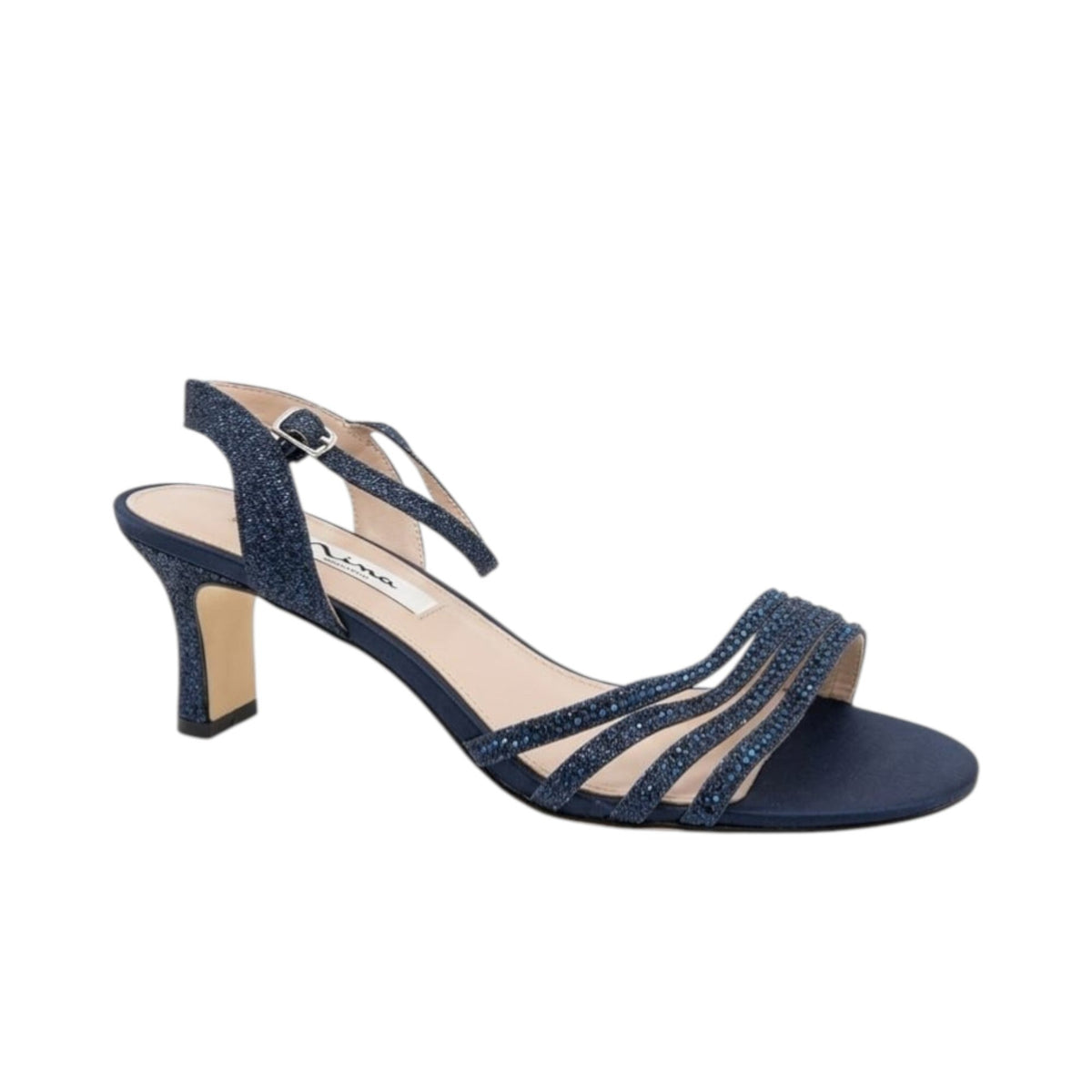 Women's Strass Glitter Sandals,Navy