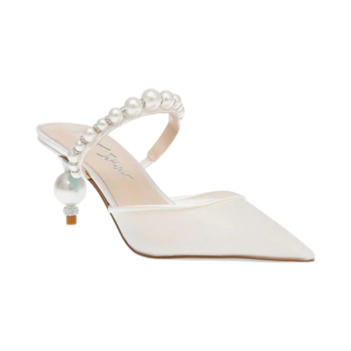Women's Knitted Sheer Heels Shoes,White
