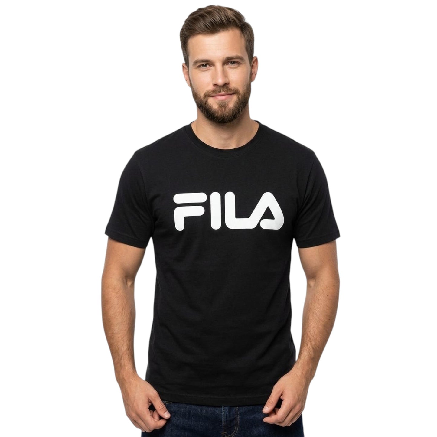 Men's Brand Logo Printed Top,Black
